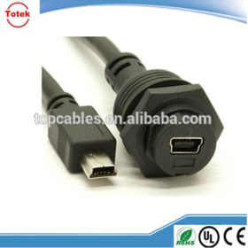 Customized waterproof mini USB male to female cable